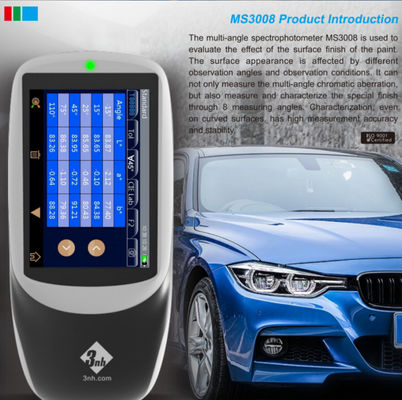 8-Angle Spectrophotometer SG DC CV MS3008 Car Paint Inspection Device for Automobile Metal Paint Color Formula 1 Year Warranty